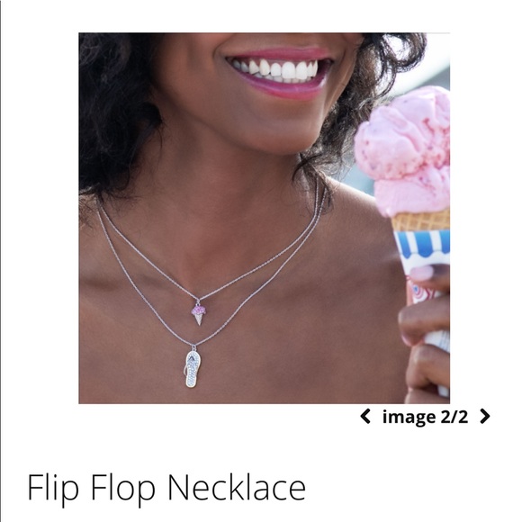 New from Touchstone Crystal “Flip Flop Necklace” - Picture 2 of 6